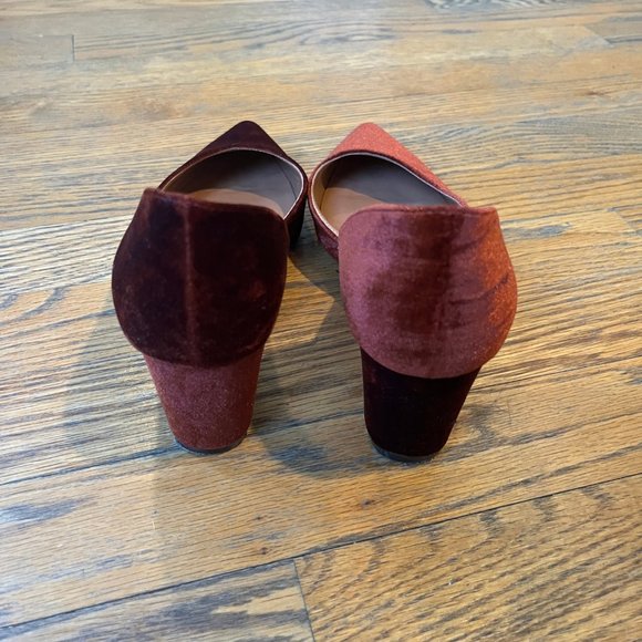 Derek Lam 10 Crosby Willa Velvet Dress Pump Block Heels - Color Rust - Size 6.5 - Picture 3 of 4
